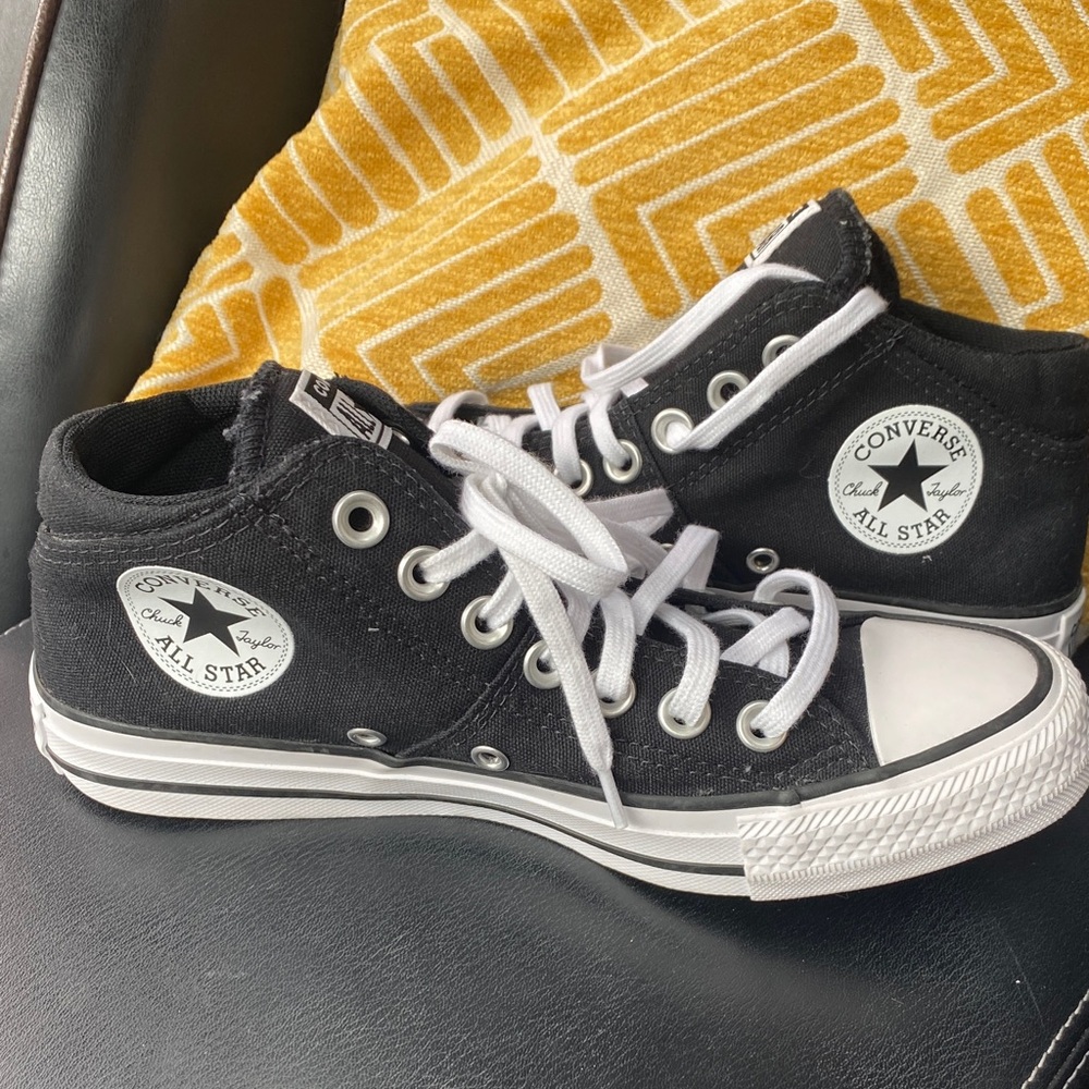 Converse All Star Chuck Taylor Black and White Mid Sneakers